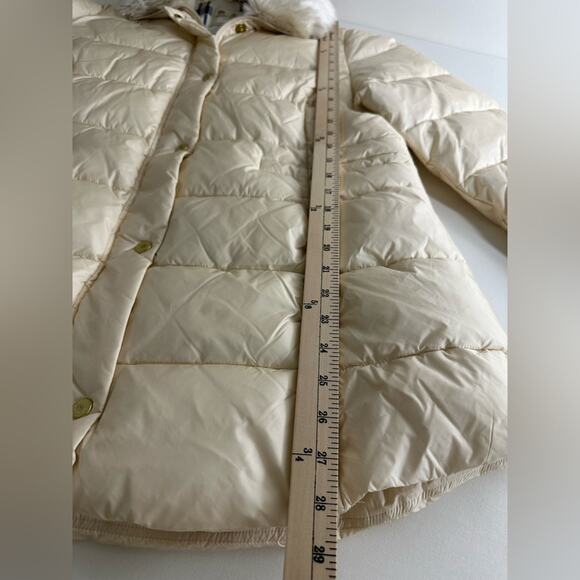 NWT Barbour Jacket Coat Fortmartine Quilt Fur Cream Size 14 - Picture 5 of 10